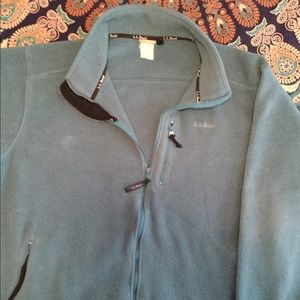LL Bean full zip fleece (light blue) XL